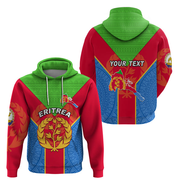 Personalised Eritrea Hoodie Dress Eritrean Map Mix African Pattern Simple Style LT14 main image 0