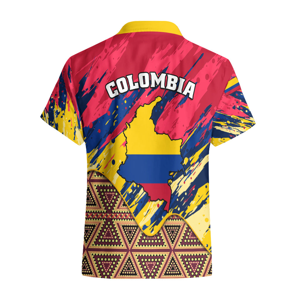 Colombia Hawaiian Shirt Colombian Tribal Seamless Patterns - Wonder Print Shop