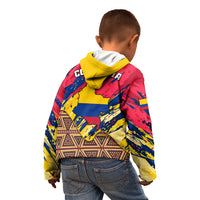 Colombia Kid Hoodie Colombian Tribal Seamless Patterns - Wonder Print Shop