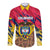Colombia Long Sleeve Button Shirt Colombian Tribal Seamless Patterns - Wonder Print Shop