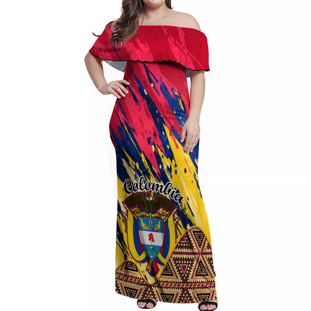 colombia-off-shoulder-maxi-dress-colombian-tribal-seamless-patterns