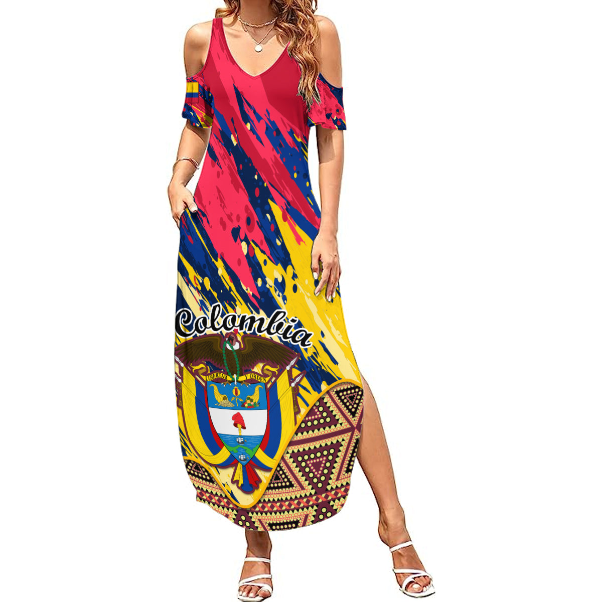 colombia-summer-maxi-dress-colombian-tribal-seamless-patterns