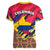 Colombia Women V Neck T Shirt Colombian Tribal Seamless Patterns - Wonder Print Shop
