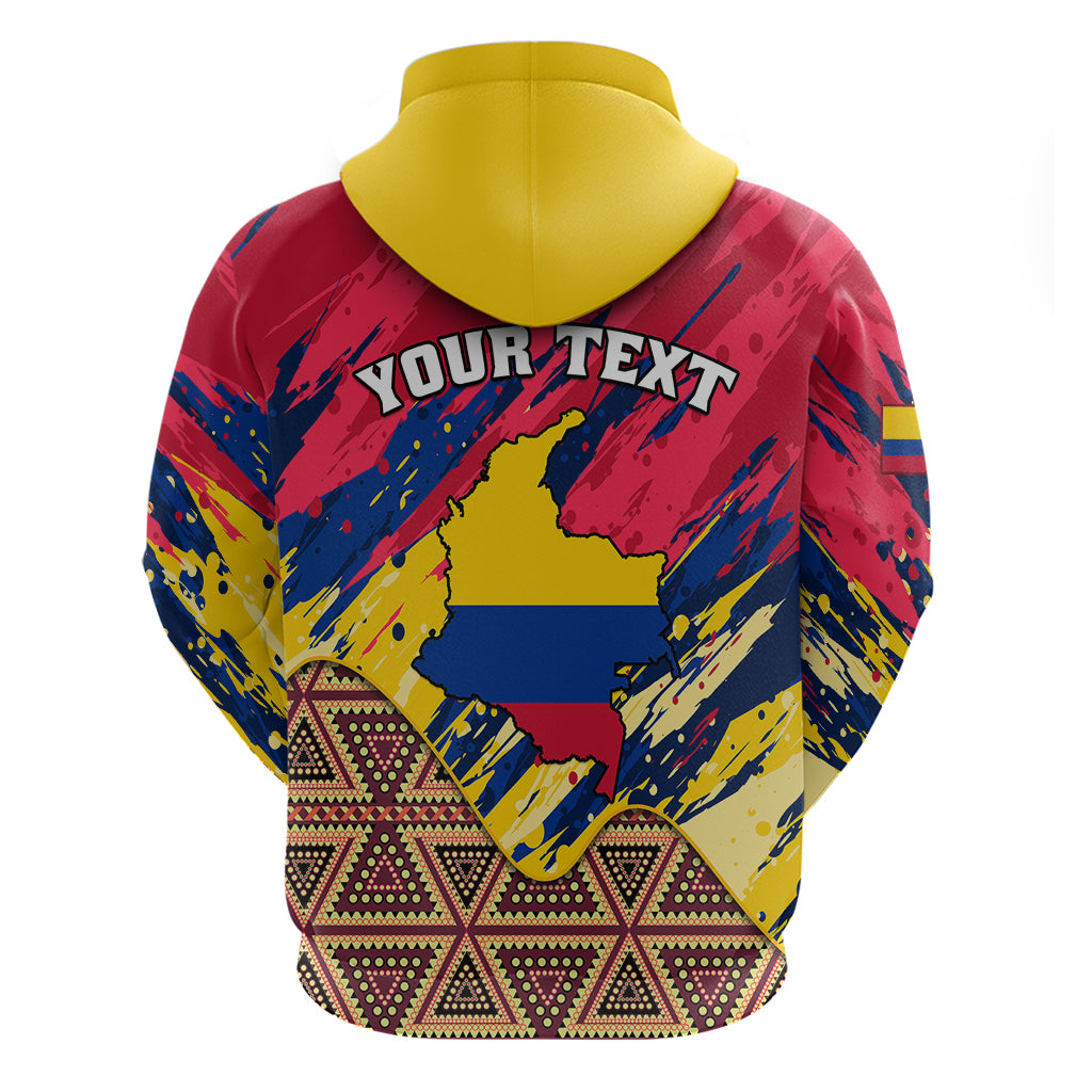 Personalised Colombia Hoodie Colombian Tribal Seamless Patterns - Wonder Print Shop