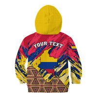 Personalised Colombia Kid Hoodie Colombian Tribal Seamless Patterns - Wonder Print Shop