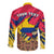 Personalised Colombia Long Sleeve Button Shirt Colombian Tribal Seamless Patterns - Wonder Print Shop