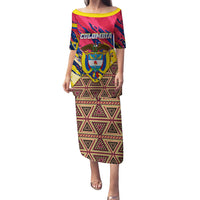 Personalised Colombia Puletasi Colombian Tribal Seamless Patterns - Wonder Print Shop