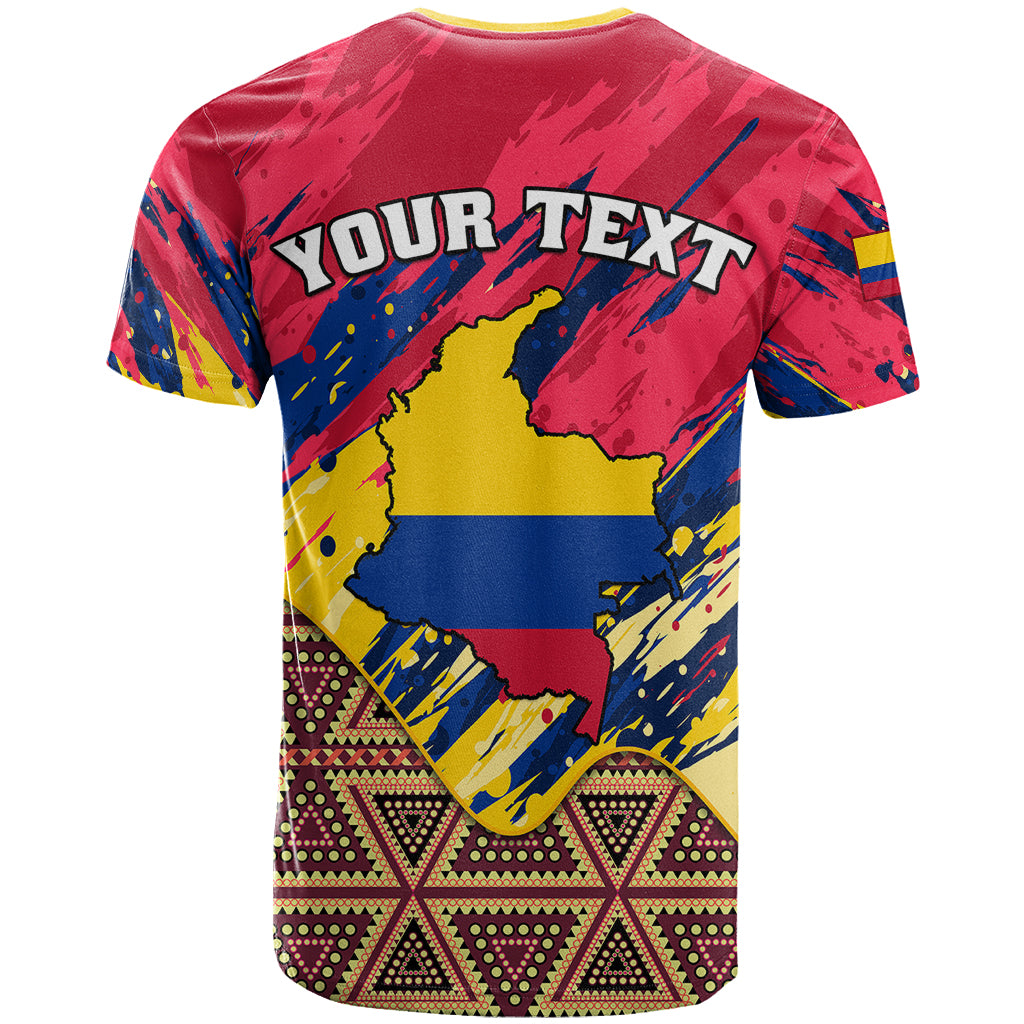 Personalised Colombia T Shirt Colombian Tribal Seamless Patterns - Wonder Print Shop