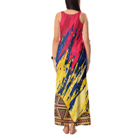 Personalised Colombia Tank Maxi Dress Colombian Tribal Seamless Patterns - Wonder Print Shop