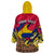 Personalised Colombia Wearable Blanket Hoodie Colombian Tribal Seamless Patterns - Wonder Print Shop