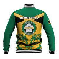 Jamaica Football Baseball Jacket Reggae Girlz Lion Sporty Style - Wonder Print Shop
