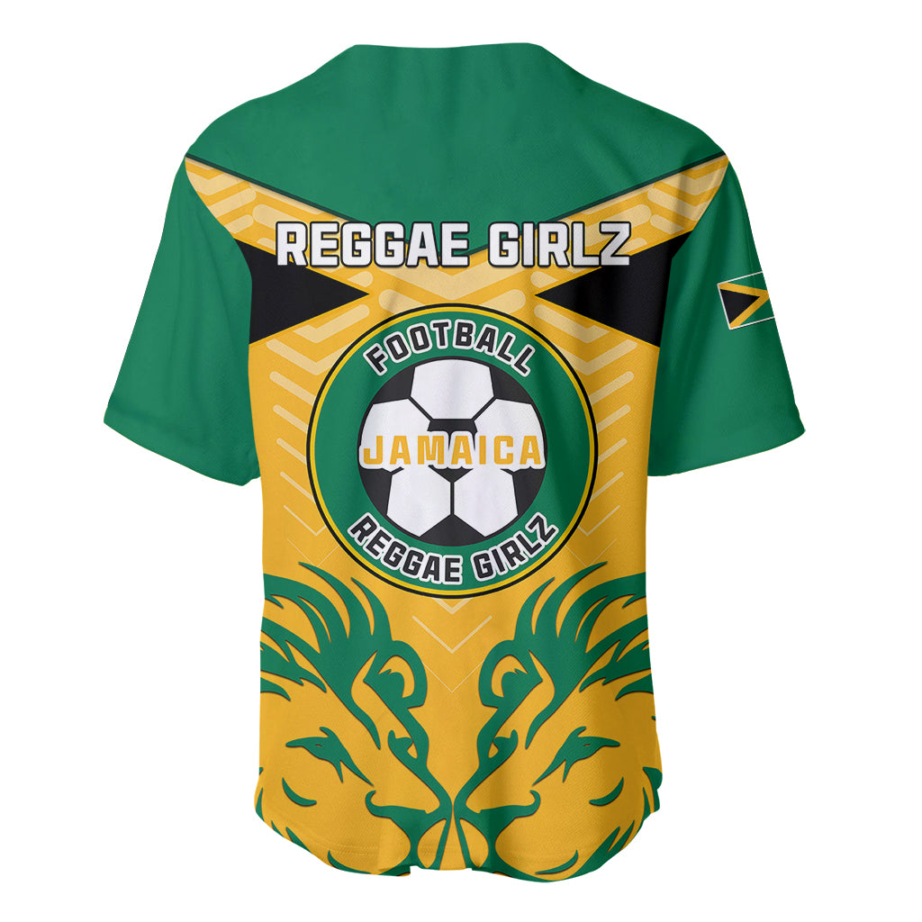 Jamaica Football Baseball Jersey Reggae Girlz Lion Sporty Style - Wonder Print Shop