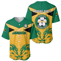 Jamaica Football Baseball Jersey Reggae Girlz Lion Sporty Style - Wonder Print Shop