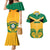 Jamaica Football Couples Matching Mermaid Dress And Hawaiian Shirt Reggae Girlz Lion Sporty Style - Wonder Print Shop