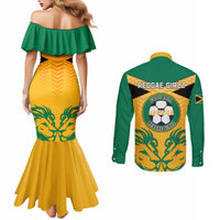jamaica-football-couples-matching-mermaid-dress-and-long-sleeve-button-shirts-reggae-girlz-lion-sporty-style