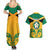 Jamaica Football Couples Matching Summer Maxi Dress and Hawaiian Shirt Reggae Girlz Lion Sporty Style - Wonder Print Shop