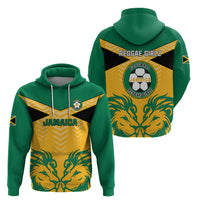 Jamaica Football Hoodie Reggae Girlz Lion Sporty Style - Wonder Print Shop