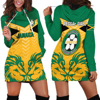 Jamaica Football Hoodie Dress Reggae Girlz Lion Sporty Style - Wonder Print Shop