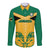Jamaica Football Long Sleeve Button Shirt Reggae Girlz Lion Sporty Style - Wonder Print Shop