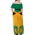 Jamaica Football Off Shoulder Maxi Dress Reggae Girlz Lion Sporty Style - Wonder Print Shop