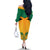 Jamaica Football Off The Shoulder Long Sleeve Dress Reggae Girlz Lion Sporty Style - Wonder Print Shop