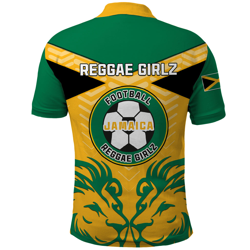Jamaica Football Polo Shirt Reggae Girlz Lion Sporty Style - Wonder Print Shop