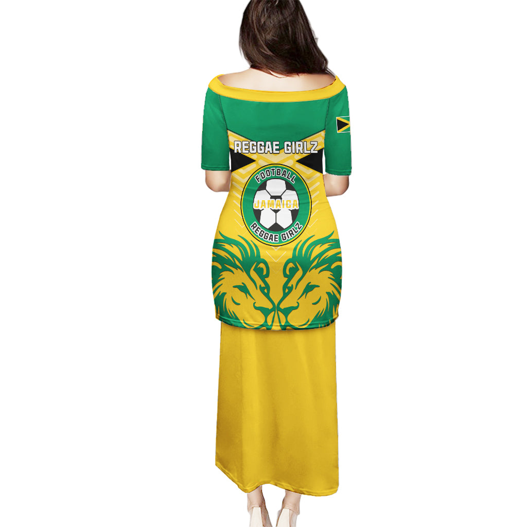 Jamaica Football Puletasi Reggae Girlz Lion Sporty Style - Wonder Print Shop