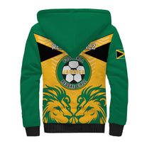 Jamaica Football Sherpa Hoodie Reggae Girlz Lion Sporty Style - Wonder Print Shop