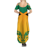 Jamaica Football Summer Maxi Dress Reggae Girlz Lion Sporty Style - Wonder Print Shop