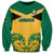 Jamaica Football Sweatshirt Reggae Girlz Lion Sporty Style - Wonder Print Shop