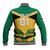 Personalised Jamaica Football Baseball Jacket Reggae Girlz Lion Sporty Style - Wonder Print Shop