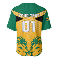 Personalised Jamaica Football Baseball Jersey Reggae Girlz Lion Sporty Style - Wonder Print Shop