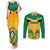 Personalised Jamaica Football Couples Matching Tank Maxi Dress and Long Sleeve Button Shirts Reggae Girlz Lion Sporty Style - Wonder Print Shop