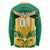 Personalised Jamaica Football Long Sleeve Shirt Reggae Girlz Lion Sporty Style LT01