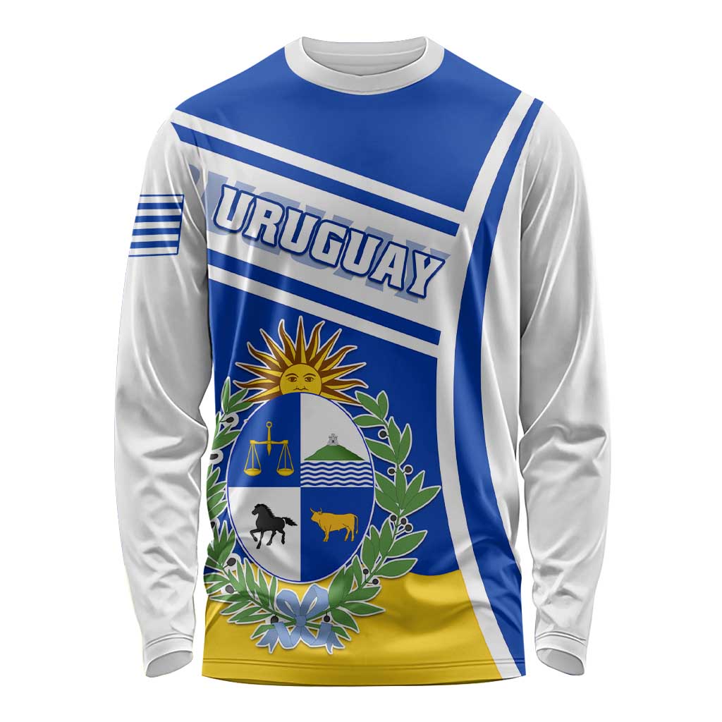 Personalised Uruguay Long Sleeve Shirt Uruguayan Coat Of Arms LT01