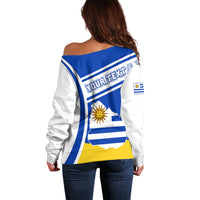 Personalised Uruguay Off Shoulder Sweater Uruguayan Coat Of Arms - Wonder Print Shop
