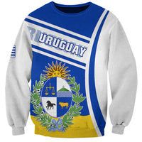 Personalised Uruguay Sweatshirt Uruguayan Coat Of Arms - Wonder Print Shop