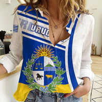 Personalised Uruguay Women Casual Shirt Uruguayan Coat Of Arms - Wonder Print Shop