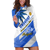 Personalised Uruguay Independence Day Hoodie Dress Uruguayan Sol de Mayo Special Version - Wonder Print Shop