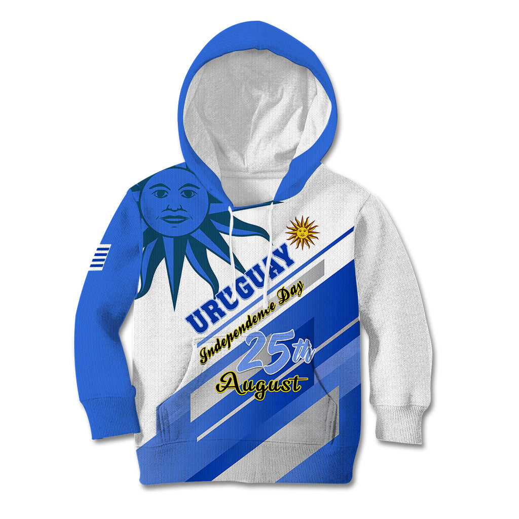 Personalised Uruguay Independence Day Kid Hoodie Uruguayan Sol de Mayo Special Version - Wonder Print Shop