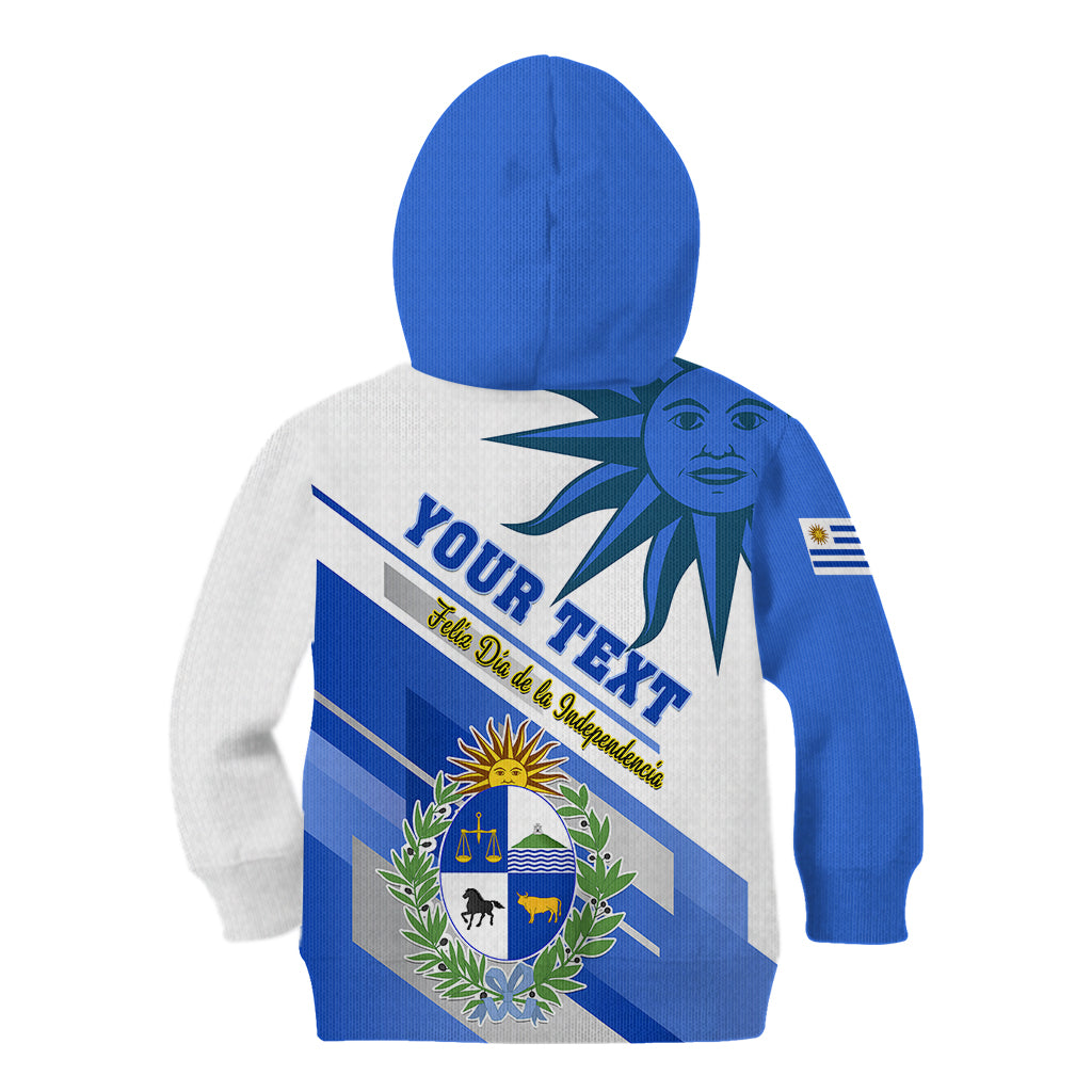 Personalised Uruguay Independence Day Kid Hoodie Uruguayan Sol de Mayo Special Version - Wonder Print Shop
