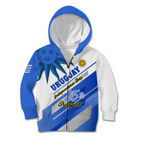 Personalised Uruguay Independence Day Kid Hoodie Uruguayan Sol de Mayo Special Version - Wonder Print Shop