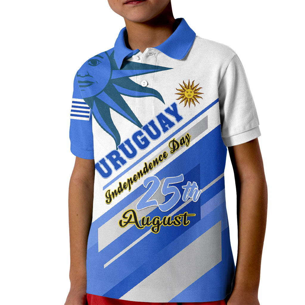 personalised-uruguay-independence-day-kid-polo-shirt-uruguayan-sol-de-mayo-special-version