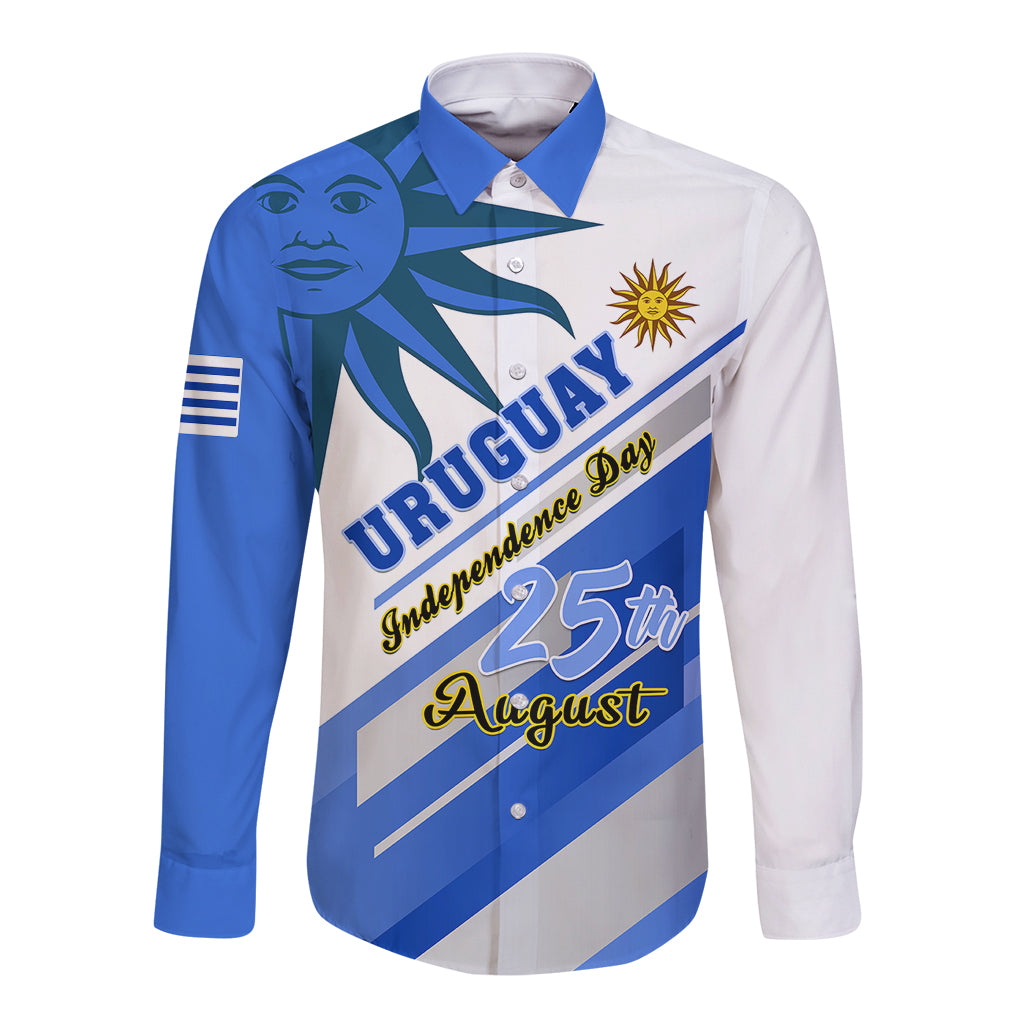 personalised-uruguay-independence-day-long-sleeve-button-shirt-uruguayan-sol-de-mayo-special-version