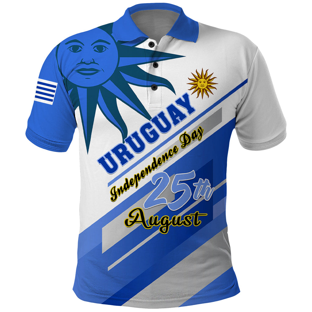 Personalised Uruguay Independence Day Polo Shirt Uruguayan Sol de Mayo Special Version - Wonder Print Shop