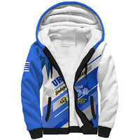 Personalised Uruguay Independence Day Sherpa Hoodie Uruguayan Sol de Mayo Special Version - Wonder Print Shop