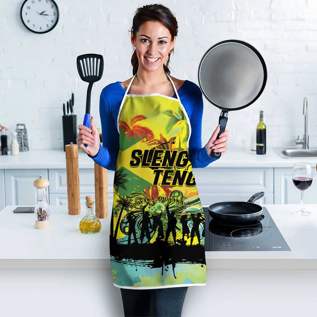 Jamaica Sleng Teng Riddim Apron Booyaka Booyaka - Wonder Print Shop