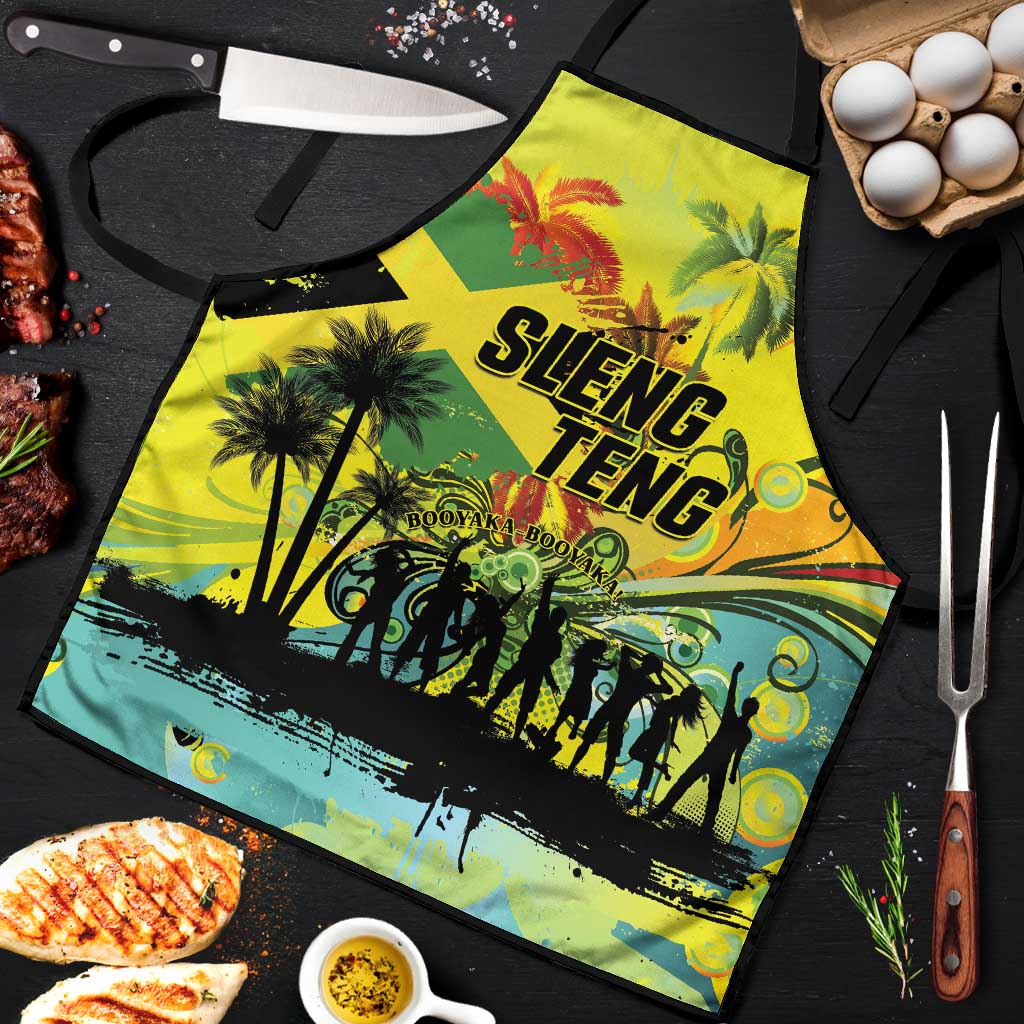 Jamaica Sleng Teng Riddim Apron Booyaka Booyaka - Wonder Print Shop