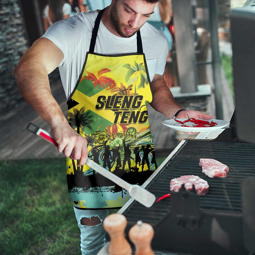 Jamaica Sleng Teng Riddim Apron Booyaka Booyaka - Wonder Print Shop