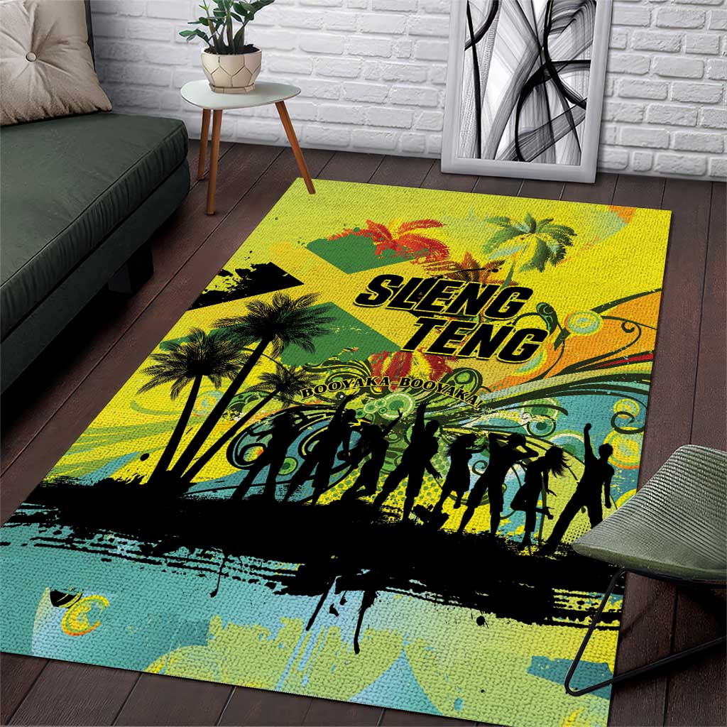 Jamaica Sleng Teng Riddim Area Rug Booyaka Booyaka - Wonder Print Shop